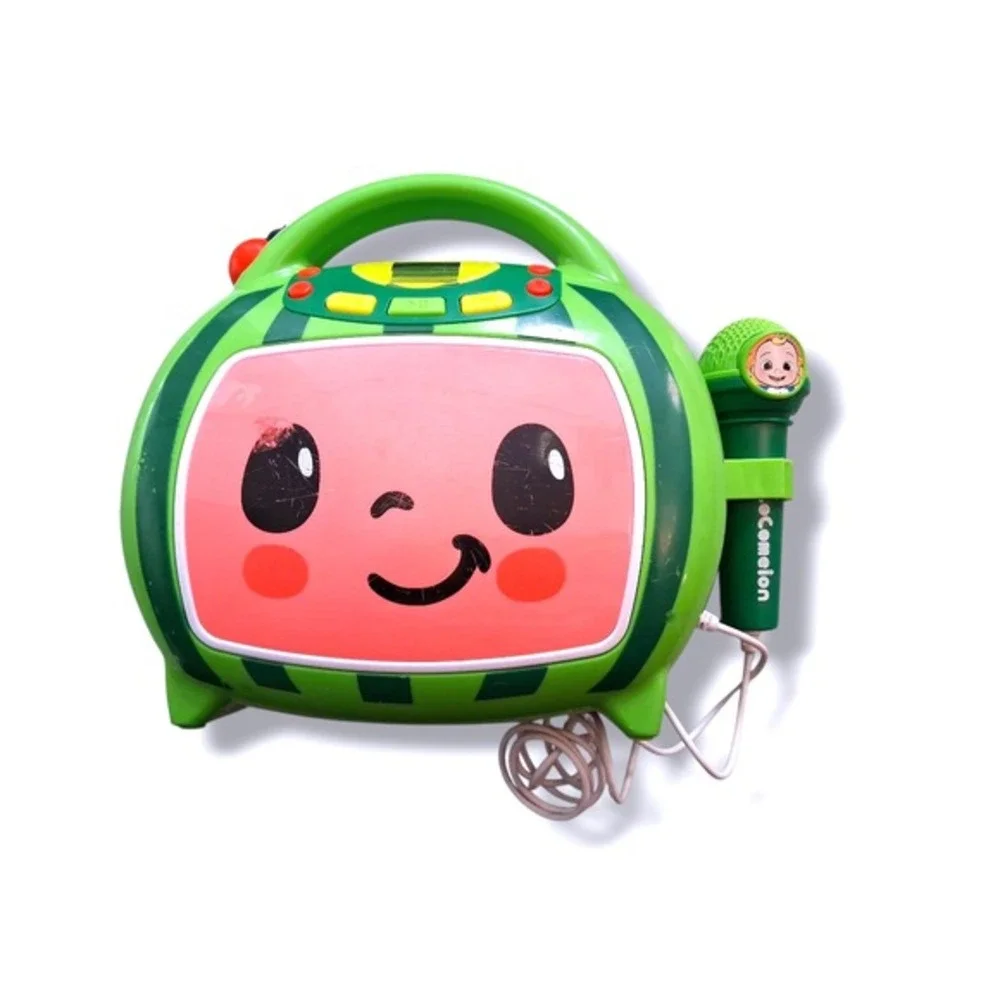 Cocomelon Kids Karaoke Machine w/ Microphone Bluetooth USB MP3 24 Songs Included